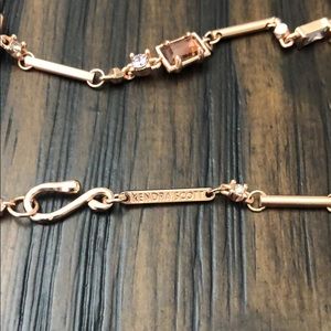 Kendra Scott rose gold and rhinestone necklace